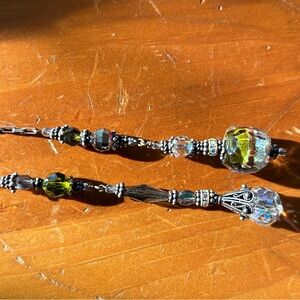 Swarovski and Sterling Silver Artisan Lariat Necklace